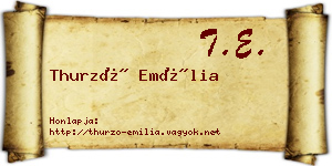 Thurzó Emília névjegykártya